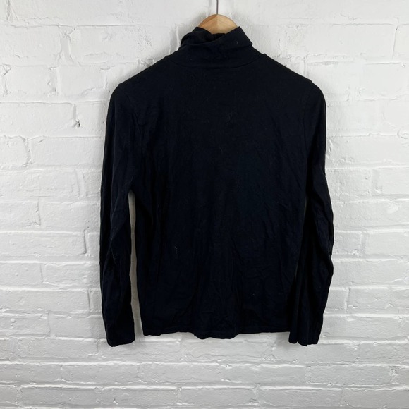 Everlane Women's Pullover Mock Neck Sweatshirt Long Sleeve Black Size L - Picture 2 of 7
